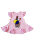 Girls Pink Sequins French Bulldog Pom-Pom Swing Dress 9M-8 - SophiasStyle.com