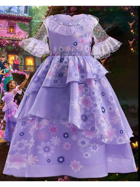 Girls Lavender Encanto Isabela Madrigal Dress 3-11 - SophiasStyle.com