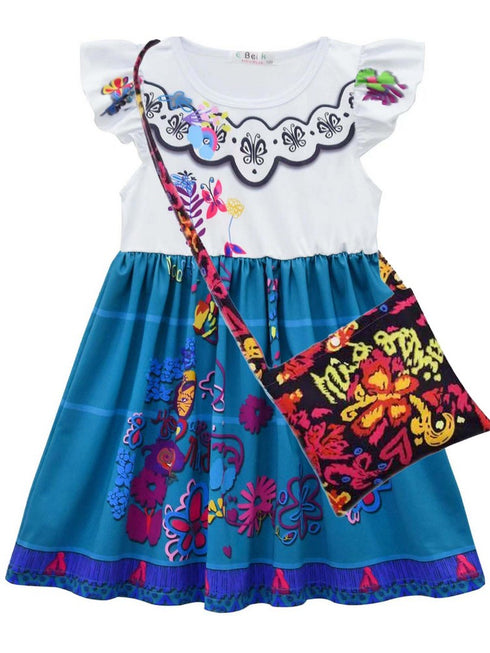 Girls Multi Color Encanto Mirabel Madrigal Dress 2-9 - SophiasStyle.com