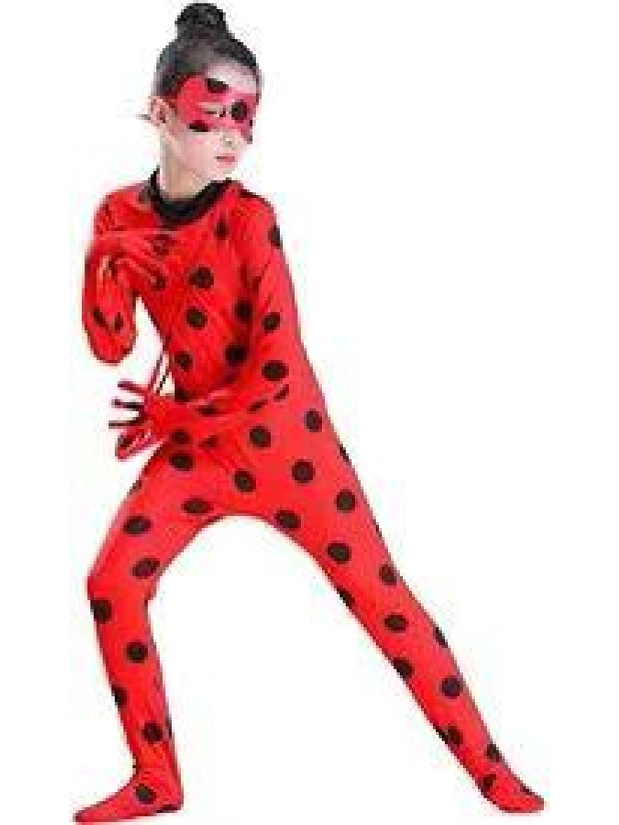 Wenchoice Girls Red Black Cosplay Ladybug Halloween Costume 9m-6, M(2-4) Wenchoice Girls Red Black Cosplay Ladybug Halloween Costume 9m-6, M(2-4)