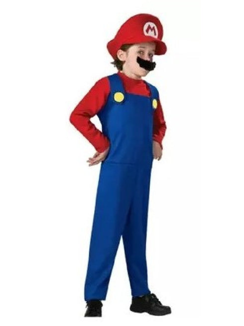 Boys Multi Blue Super Mario Brothers Halloween Costume 4-12 - SophiasStyle.com
