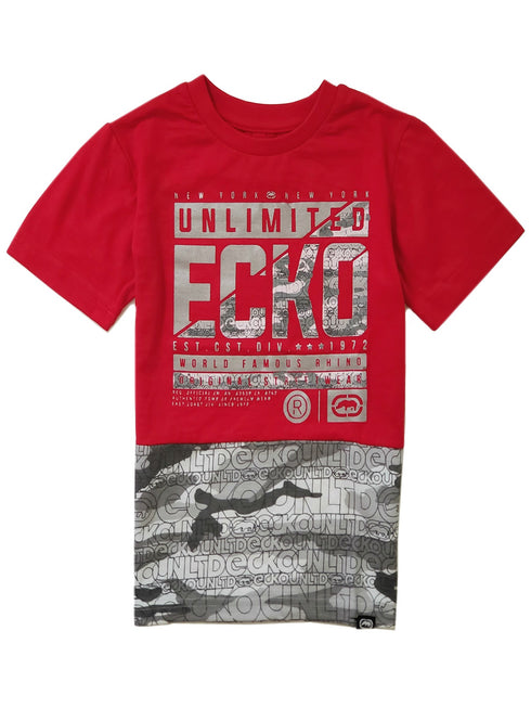 Little Boys Gray Navy Short Sleeved Casual T-Shirt 4-7 - SophiasStyle.com