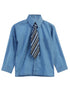 Rafael Little Boys Tie Long Sleeve Dress Shirt 2T-7 - SophiasStyle.com