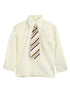 Rafael Little Boys Tie Long Sleeve Dress Shirt 2T-7 - SophiasStyle.com