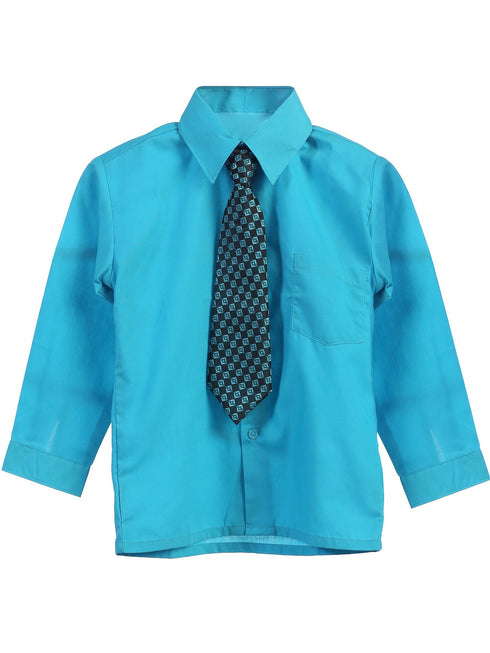 Rafael Big Boys Tie Long Sleeve Dress Shirt 8-20 - SophiasStyle.com