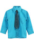 Rafael Little Boys Tie Long Sleeve Dress Shirt 2T-7 - SophiasStyle.com