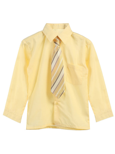 Rafael Big Boys Tie Long Sleeve Dress Shirt 8-20 - SophiasStyle.com