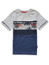 Little Boys Gray Short Sleeve Casual T-Shirt 4-7 - SophiasStyle.com