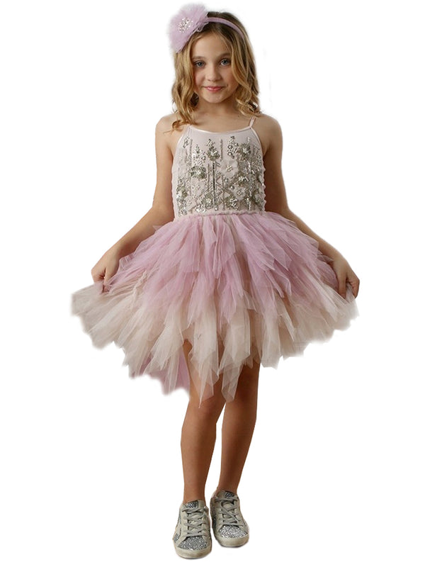Ooh La La Couture Girls Lilac Emma Embroidered Tutu Dress, 12M-14 - SophiasStyle.com