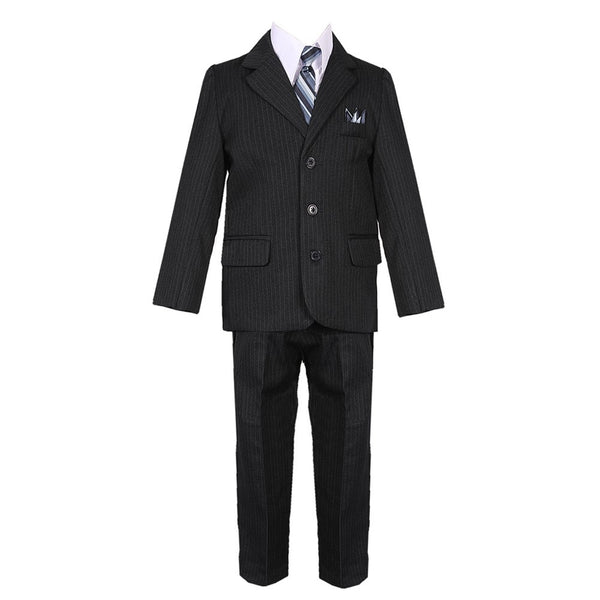 Little Boys Navy Blue 5 Piece Vest Jacket Pants Special Occasion Suit 2-7 - SophiasStyle.com