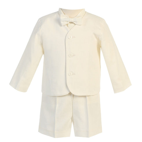 Lito Little Boys Ivory Eton Short Formal Ring Bearer Easter Suit 12M-4T - SophiasStyle.com