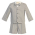 Lito Baby Boys Light Gray Eton Short Formal Ring Bearer Easter Suit 6-24M - SophiasStyle.com