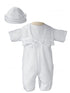 Baby Boys White Nautical Gabardine Embroidered Christening Knickers 0-12M - SophiasStyle.com
