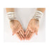 Girls Ivory Fingerless Satin Pearl Accented Communion Flower Girl Gloves - SophiasStyle.com