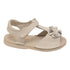 L'Amour Little Girls White Curly Flower Adorned Leather Sandals 11-12 Kids - SophiasStyle.com