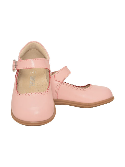 L'Amour Girls Multi Color Scalloped Trim Mary Jane Shoes 4 Baby-12 Kids - SophiasStyle.com