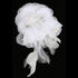 Girls White Feather Flower Bead Rhinestone Communion Flower Girl Headpiece - SophiasStyle.com