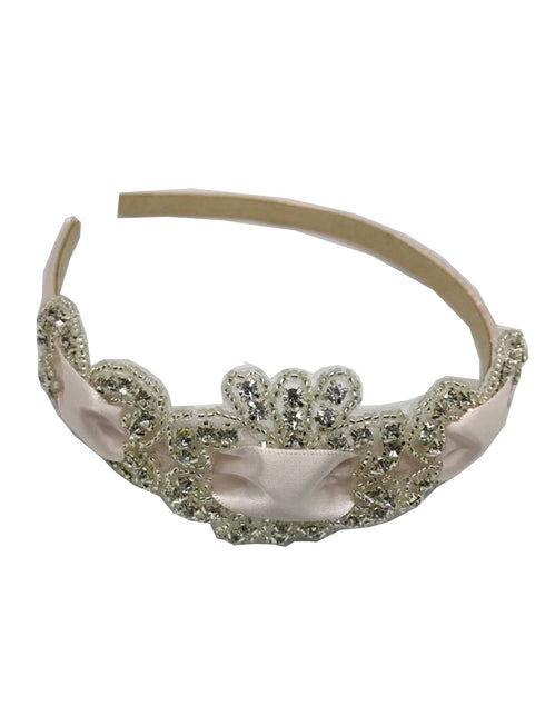 Petite Adele Girls Multi Glitter Rhinestone Satin Stylish Headband One Size - SophiasStyle.com