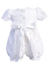 Lito Baby Girls White Lace Bonnet Romper Hazel Christening Easter Set 0-18M - SophiasStyle.com