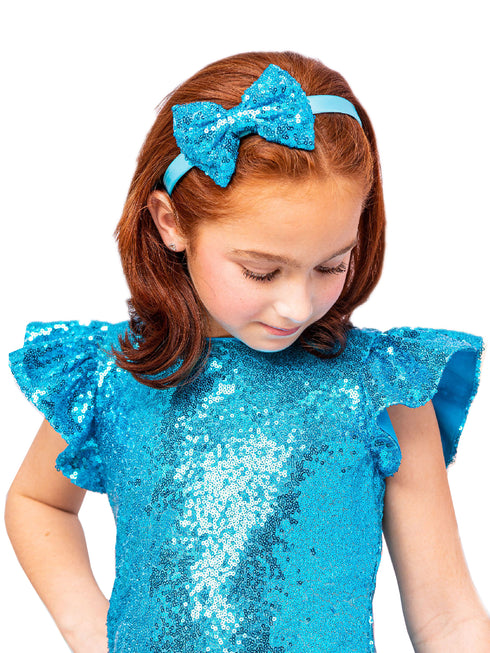Kids Dream Girls Multi Color Sequin Bow Headband - SophiasStyle.com
