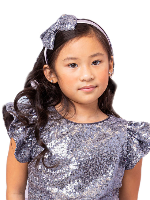 Kids Dream Girls Multi Color Sequin Bow Headband - SophiasStyle.com