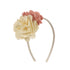 Kids Dream Girls Dusty Rose Ivory Satin Flowers Headband - SophiasStyle.com