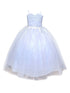 Big Girls White Embroidered Sweetheart Neckline Junior Bridesmaid Dress 8-16 - SophiasStyle.com