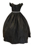 Little Girls Black Metallic Flutter Sleeve Flower Girl Dress 2-6 - SophiasStyle.com