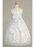 Lito Big Girls White Lace Silver Corded Waist Communion Dress 7 - SophiasStyle.com