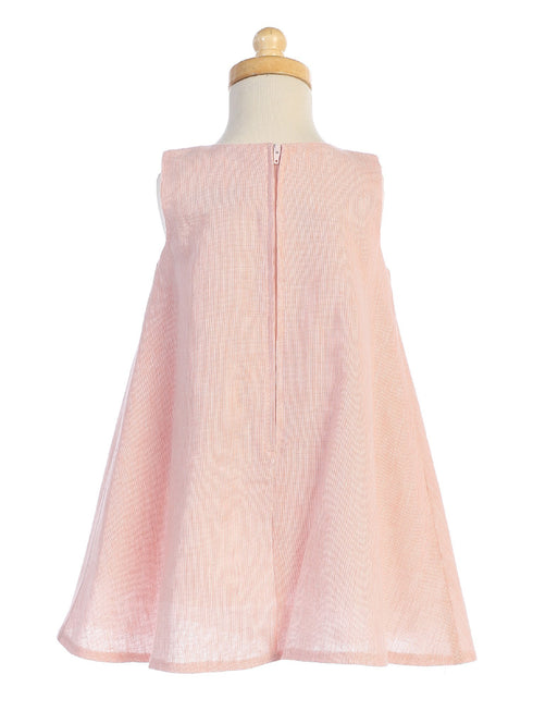 Lito Little Girls Peach Lace Sleeveless A-Line Easter Dress 2T-7 - SophiasStyle.com