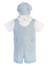 Lito Baby Boys Light Blue Hat Shirt Romper Easter Set 3-24 Months - SophiasStyle.com