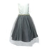 Petite Adele Little Girls Ivory Grey Satin Rhinestone Tulle Occasion Dress 2T-6 - SophiasStyle.com