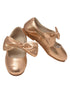 L`Amour Little Girls Rose Gold Celia Knotted Bow Mary Jane Shoes 5-10 Toddler - SophiasStyle.com