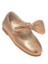 L`Amour Little Girls Rose Gold Celia Knotted Bow Mary Jane Shoes 5-10 Toddler - SophiasStyle.com
