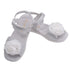 L'Amour Toddler Girls Silver Flower Applique Strap Sandals 5-10 Toddler - SophiasStyle.com