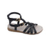 L'Amour Little Big Kids Girls Black Faux Python Gladiator Sandals 11-4 Kids - SophiasStyle.com