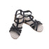 L'Amour Little Big Kids Girls Black Faux Python Gladiator Sandals 11-4 Kids - SophiasStyle.com