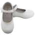 L'Amour White Leather Flower Mary Jane Shoe Little Girl 11-4 - SophiasStyle.com