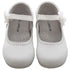 L'Amour White Leather Flower Mary Jane Shoe Toddler Girl 6-10 - SophiasStyle.com