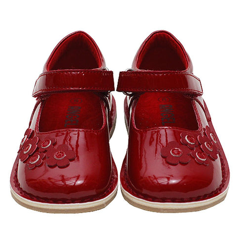 Red Patent Floral Mary Jane Fall Shoes Baby Girls 4-Little Girls 12 - SophiasStyle.com
