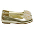 L'Amour Girls Gold Flower Slip On Dress Shoes Toddler 5-Little Girl 4 - SophiasStyle.com