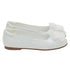 L'Amour Girls White Flower Slip On Dress Shoes Toddler 5-Little Girl 4 - SophiasStyle.com