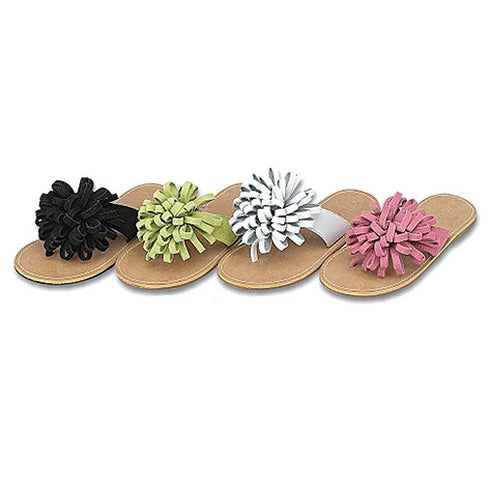 Toddler Little Girls Shoes Curly Pom Summer Sandals 7-4 - SophiasStyle.com