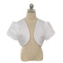 Rain Kids White Short Sleeve Satin Bolero Occasion Shrug Girls 8-14 - SophiasStyle.com