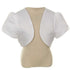 Rain Kids White Short Sleeve Satin Bolero Occasion Shrug Girls 8-14 - SophiasStyle.com