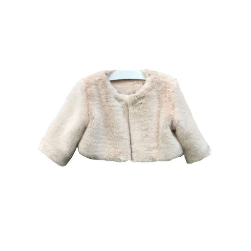 Petite Adele Big Girls Blush Soft Faux Fur Lined Long Sleeve Jacket 8-12 - SophiasStyle.com