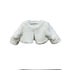 Petite Adele Little Girls Ivory Soft Faux Fur Lined Long Sleeve Jacket 2-6 - SophiasStyle.com