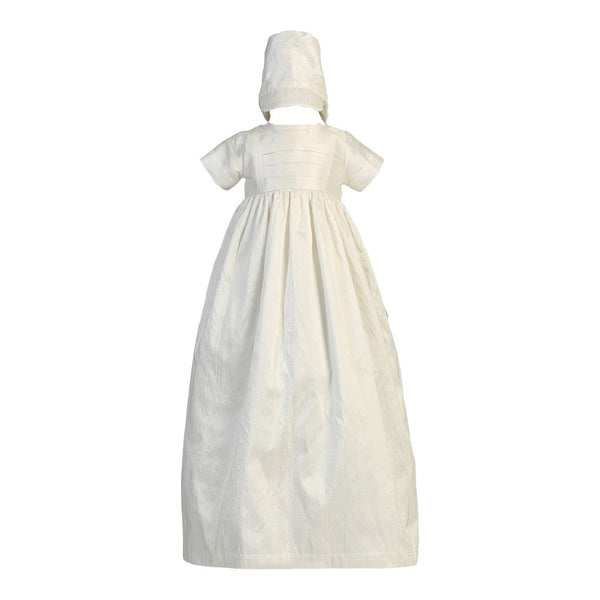 Lito Baby Girls Boys White Silk Heirloom Gown Bonnet Set Baptism Set 0-18M - SophiasStyle.com