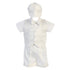 Swea Pea Lilli Baby Boys White Diamond Jacquard Shorts Hat Baptism Outfit 0-24M - SophiasStyle.com