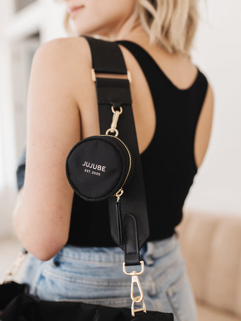 utility-strap-tote-black jujube bags at sophiasstyle.com